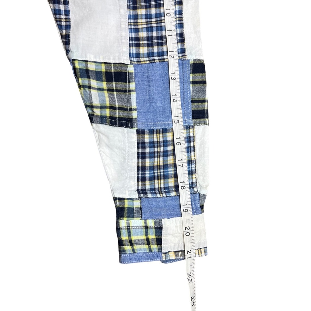 Vintage Marsh Landing Patchwork Plaid ButtonDown Shirt Long Sleeve Cotton Size M - Picture 6 of 9